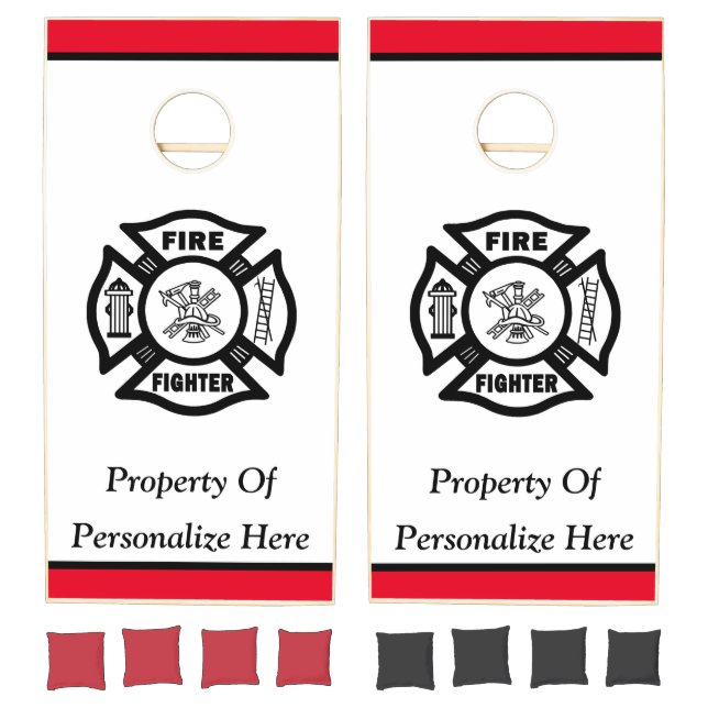 Firefighter Logo Property Cornhole Set (Set)