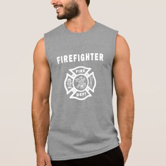 Firefighter Logo Sleeveless Shirts