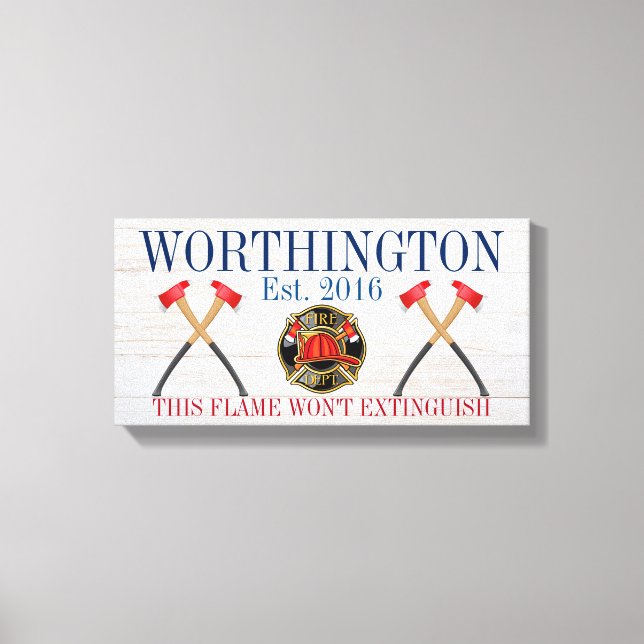 FIREFIGHTER Love Canvas Sign (Front)