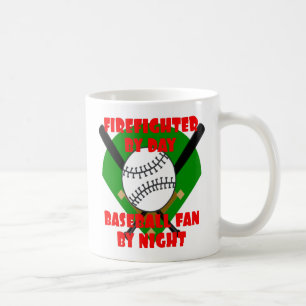 Firefighter Loves Baseball Coffee Mug