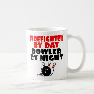 Firefighter Loves Bowling Coffee Mug