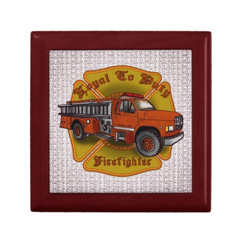 Firefighter Loyal To Duty custom name Gift Box