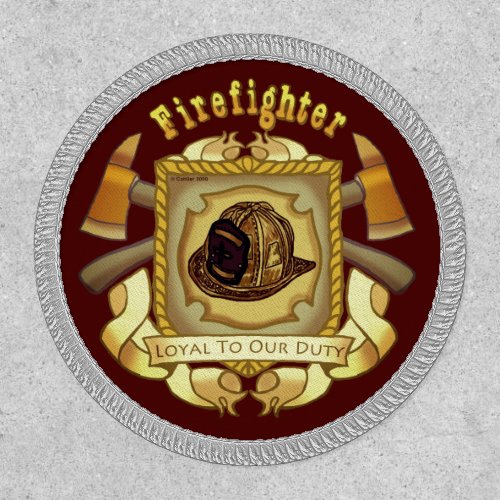 Firefighter Loyal To Duty Shield custom name Patch