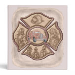 Firefighter Maltese Cross 3 Ring Binder