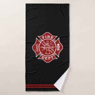 Firefighter Maltese Cross Bath Towel