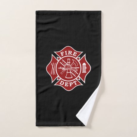 Firefighter Maltese Cross Hand Towel