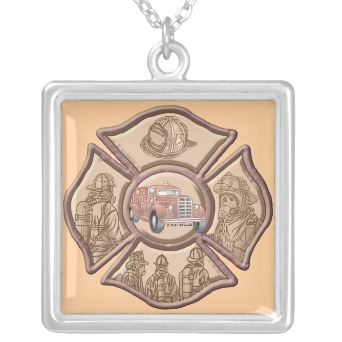 Firefighter Maltese Cross Pendants