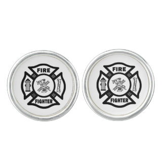 Firefighter Maltese Cufflinks
