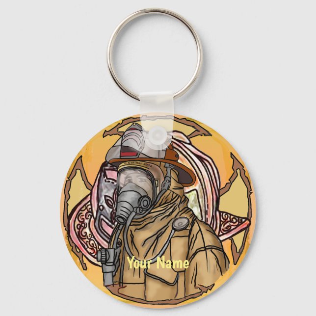 Firefighter Mask keychains (Front)
