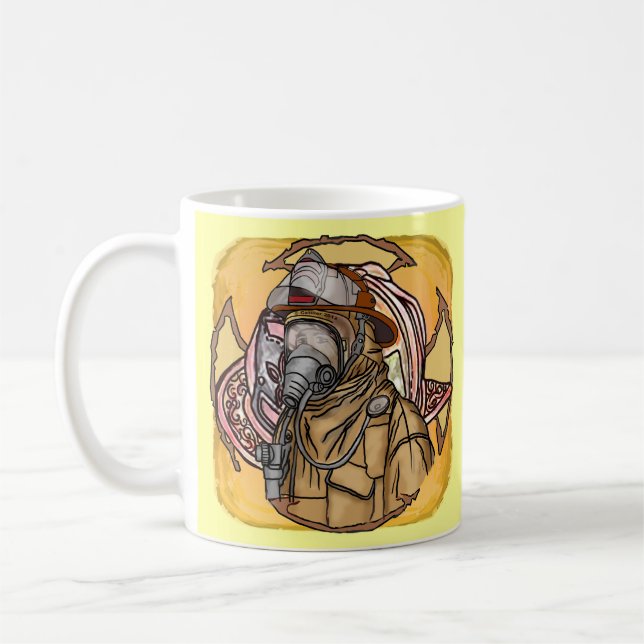 Firefighter Mask  mug (Left)