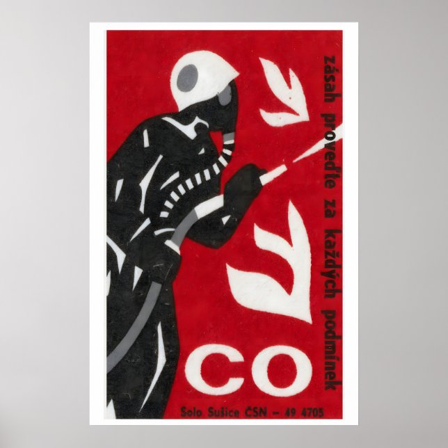 Firefighter - Matchbox Print - Aesthetic Wall Art (Front)