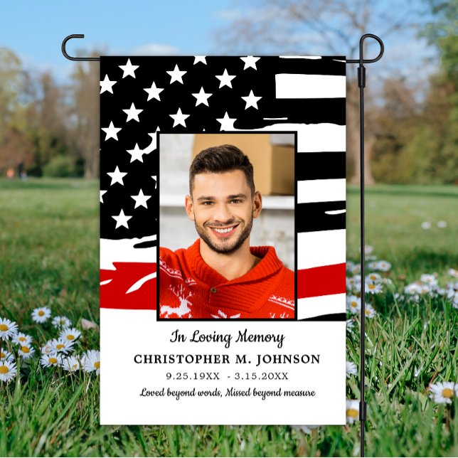 Firefighter Memorial Thin Red Line Cemetery  Garden Flag (Creator Uploaded)