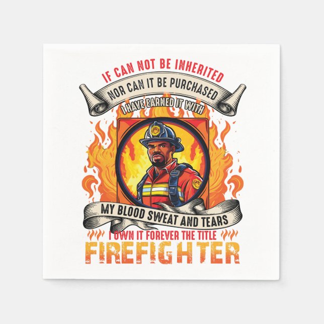 Firefighter Men Napkins (Front)