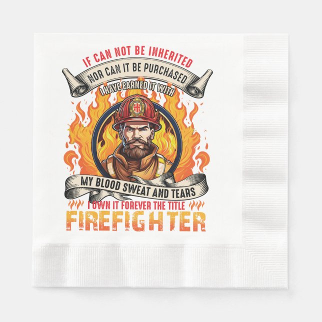 Firefighter Men Napkins (Front)