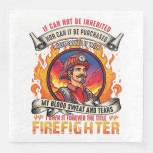 Firefighter Men Paper Dinner Napkins