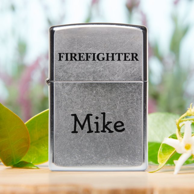 Firefighter Mike – Premium Custom Lighter (On Table)