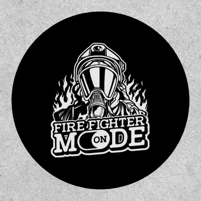 Firefighter Mode On - Fire Department Thin Red Lin Patch (Front)