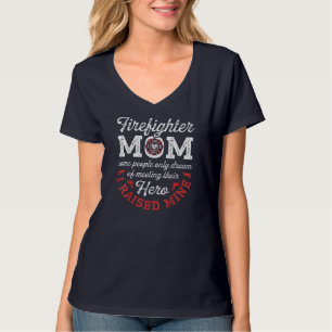 Firefighter Mom Firewoman Proud Moms Mother's Day T-Shirt