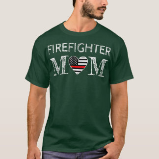 Firefighter Mom Mother Support the Thin Red Line S T-Shirt