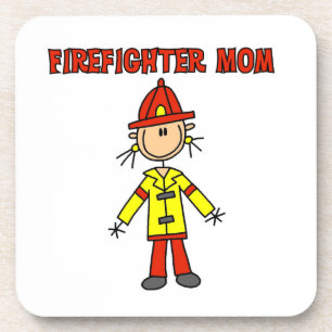 Firefighter Mom T-shirts and Gifts Beverage Coaster