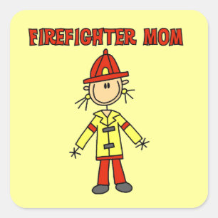 Firefighter Mom T-shirts and Gifts Square Sticker