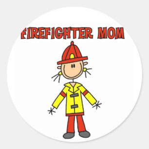 Firefighter Mom Tshirts and Gifts Classic Round Sticker