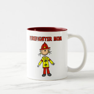 Firefighter Mom Two-Tone Coffee Mug