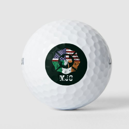 Firefighter Monogram Initial Irish Golf Balls
