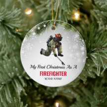 Firefighter My 1st Christmas As A Fireman Red Line