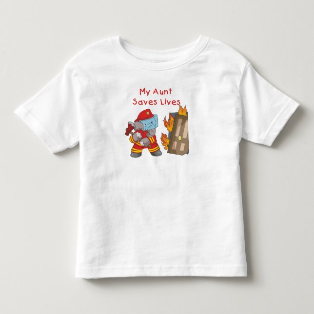 Firefighter  My Aunt Saves Lives Tshirts and Gifts (Front)