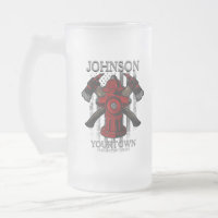 Firefighter NAME Fire Department Hydrant USA Flag