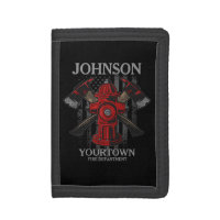 Firefighter NAME Fire Department Hydrant USA Flag