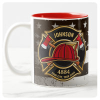 Firefighter NAME Fireman Fire Department USA Flag