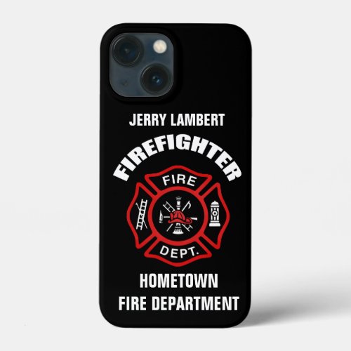 Firefighter Name Template iPhone 13 Mini Case