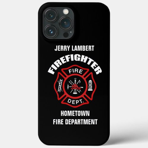 Firefighter Name Template iPhone 13 Pro Max Case