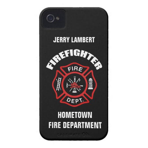 Firefighter Name Template iPhone 4 Case-Mate Case | Zazzle