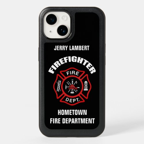 Firefighter Name Template OtterBox iPhone 14 Case