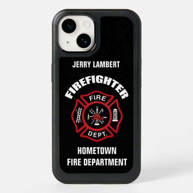 Firefighter Name Template Otterbox iPhone Case (Back)