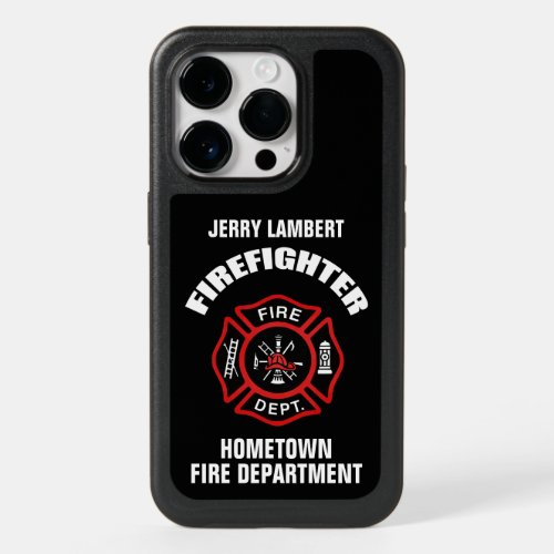 Firefighter Name Template OtterBox iPhone 14 Pro Case