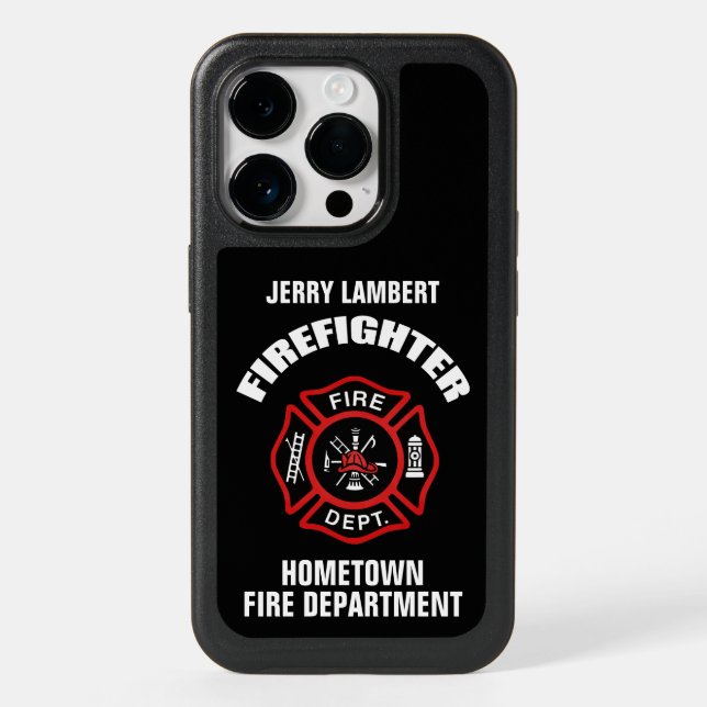 Firefighter Name Template Otterbox iPhone Case (Back)