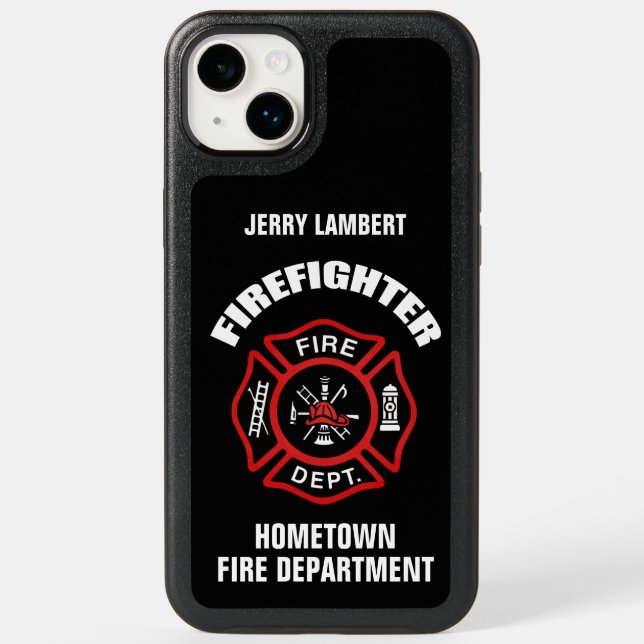 Firefighter Name Template Otterbox iPhone Case (Back)