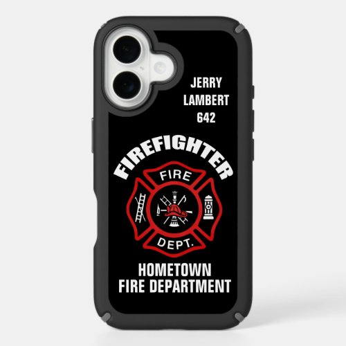 Firefighter Name Template iPhone 16 Case