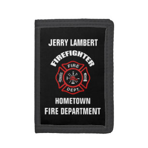 Firefighter Name Template Trifold Wallet