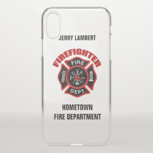 Firefighter Name Template iPhone XS Case