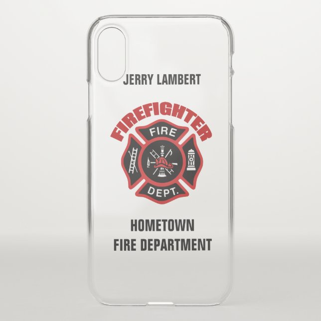 Firefighter Name Template Uncommon iPhone Case (Back)