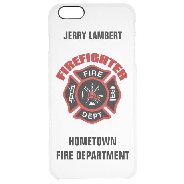 Firefighter Name Template Uncommon iPhone Case (Back)