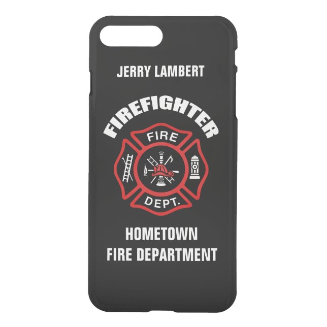 Firefighter Name Template Uncommon iPhone Case (Back)