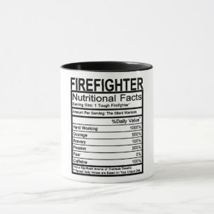 Firefighter Nutritional Facts Mug
