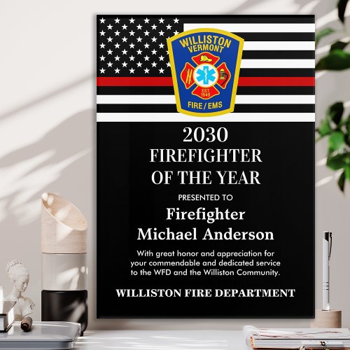 Firefighter Of The Year Award Department Logo Acrylic Print