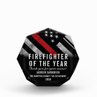 Firefighter of the Year Employee Recognition Acrylic Award